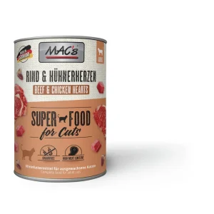 Bestpreis Sparpaket 24 x 400 g Mac's Rind & Hühnerherzen Katzen Nassfutter